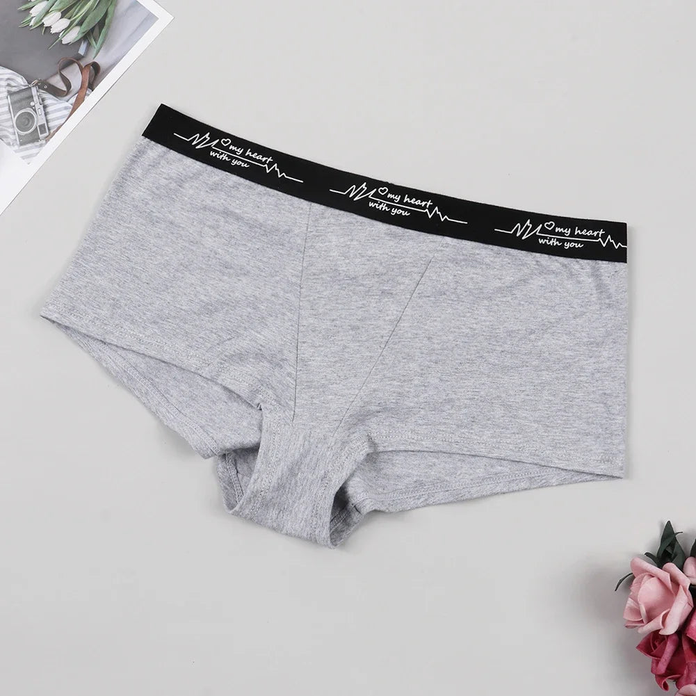 Ladies Solid color boxers Briefs Comfortable Female Underwear Sporty Style Casual Sexy Panties for Women S-XL