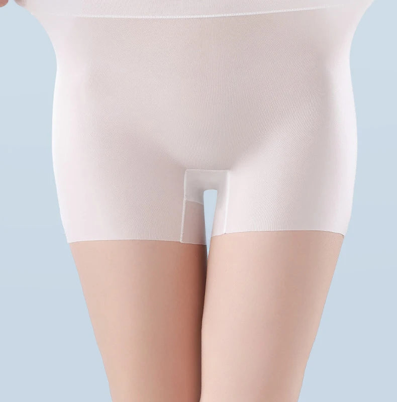 3PCS Ice Silk Ultra-Thin High Waist Boxer Briefs – Seamless Quick-Drying Plus Size Panties for Women