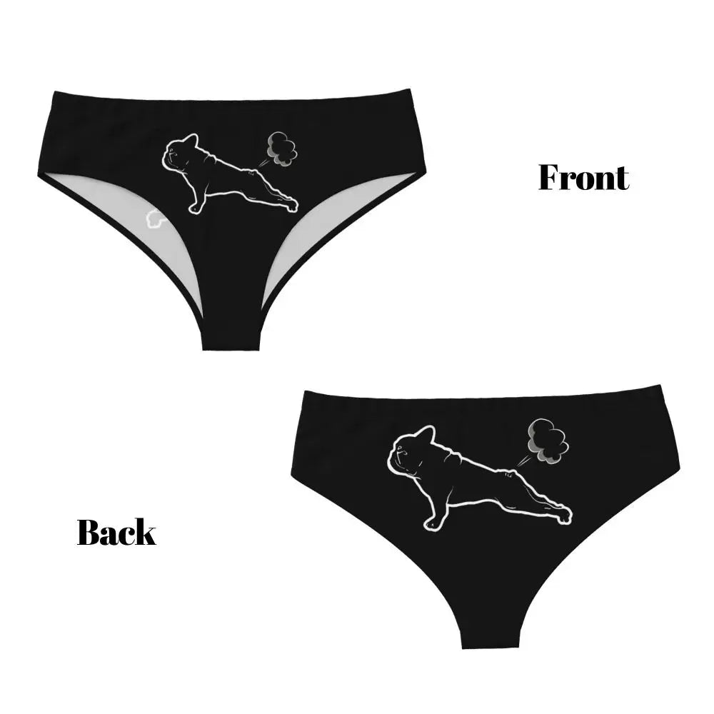 Custom Womens French Bulldog Christmas Santa Claus Brief Panties Female Stretch Underwear Underpants