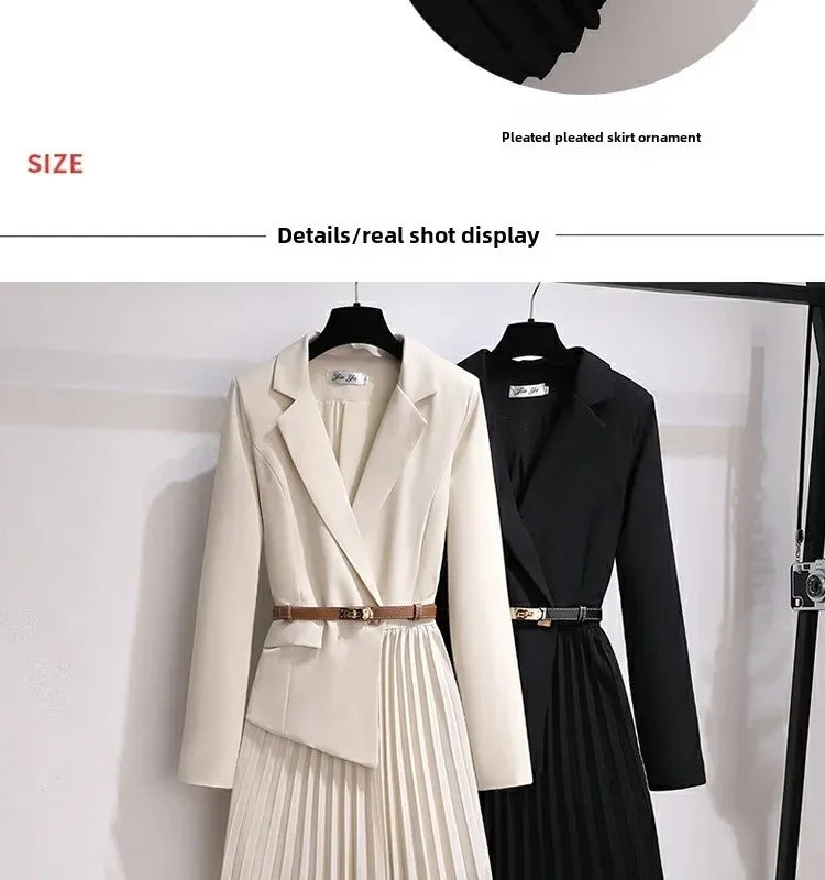 Elegant Slimming Long Sleeve Dress For Women 2024 Autumn New Style French Suit Style Warm Soft System Clothing