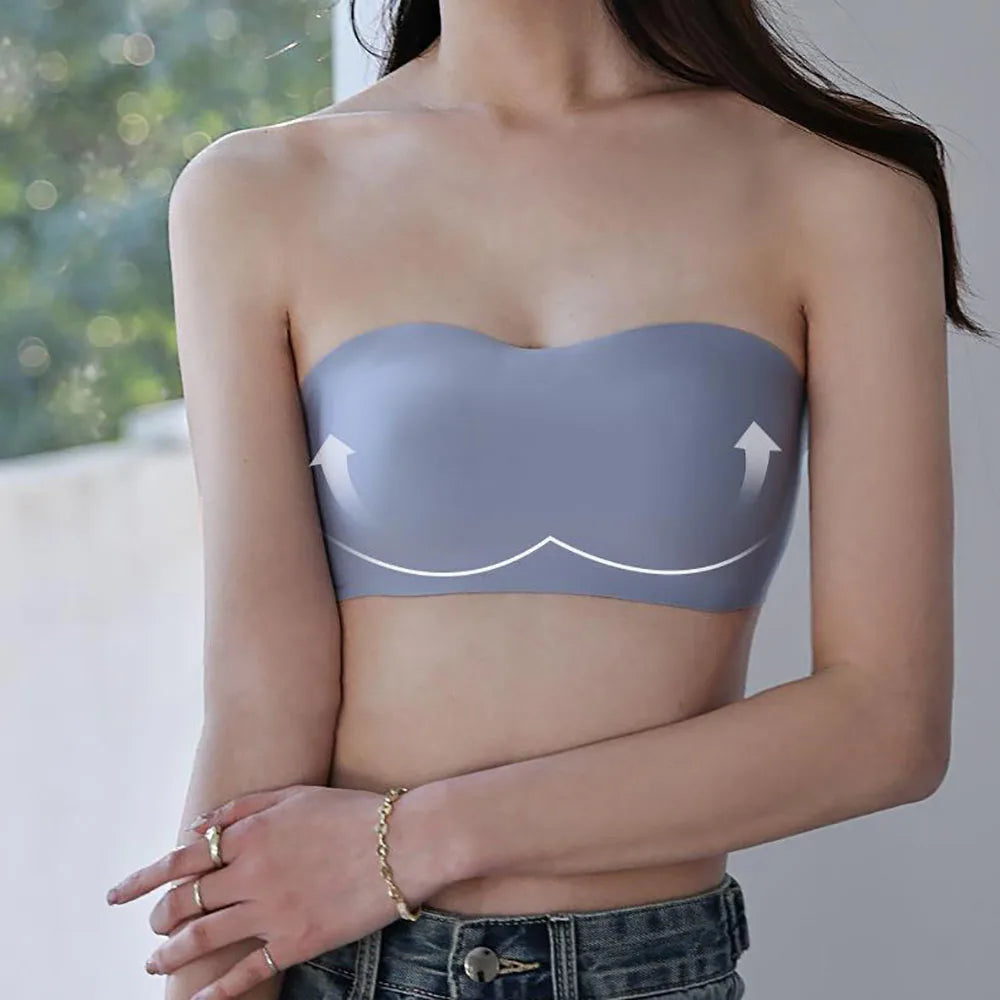 Women Sexy Strapless Bra Push Up Wireless Bras Tube Top Anti-Slip Seamless Invisible Bralette Without Straps Ladies Lingerie