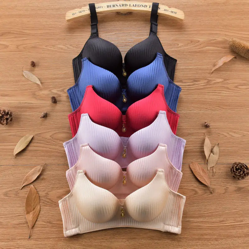 2024 New 8cm Thick Push Up Bra Wire-Free No Steel Ring Lingerie Seamless Adjustable Padded Bras for Women No Mark Comfort
