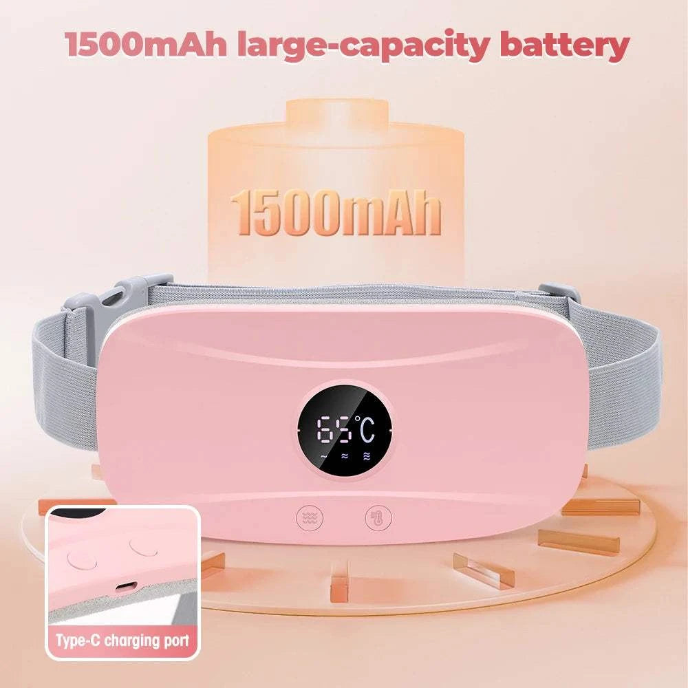 Electric Heating Waist Massage Belt Abdominal Menstrual Heating Pad Belly Warm Palace Belt for Period Cramp Relief