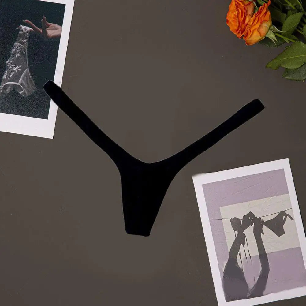 Women‘s Panties Solid G-strings Thongs Sexy Low Waist Temptation Lingeries Underwear For Ladies Brief Female Bikini Underpant