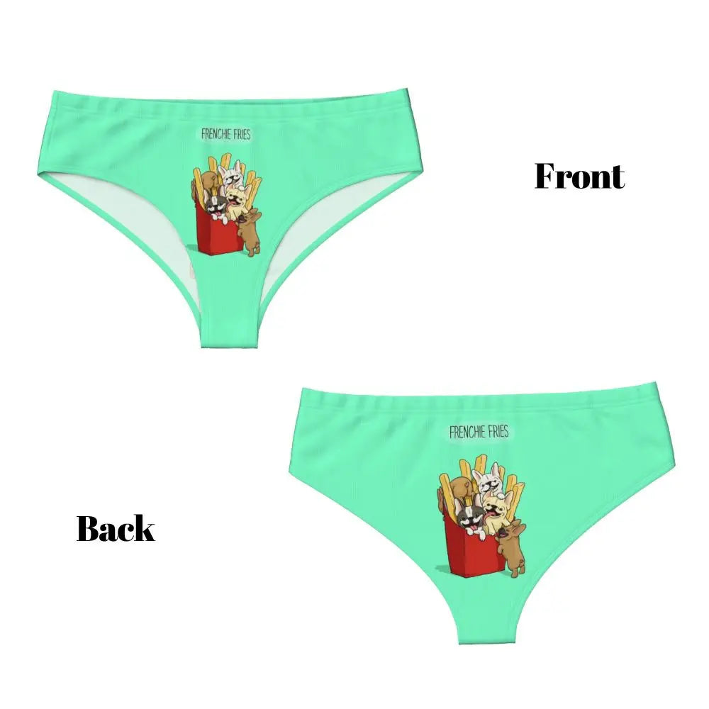 Custom Womens French Bulldog Christmas Santa Claus Brief Panties Female Stretch Underwear Underpants