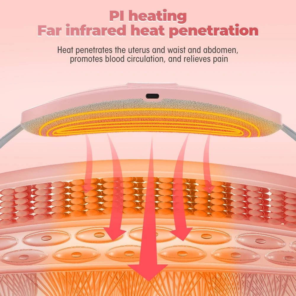 Electric Heating Waist Massage Belt Abdominal Menstrual Heating Pad Belly Warm Palace Belt for Period Cramp Relief
