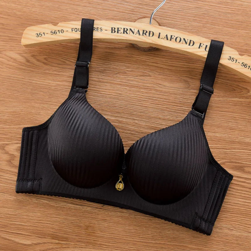 2024 New 8cm Thick Push Up Bra Wire-Free No Steel Ring Lingerie Seamless Adjustable Padded Bras for Women No Mark Comfort
