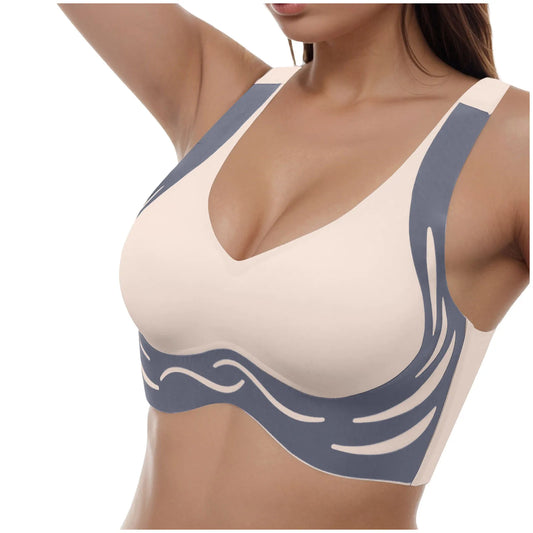 Women Seamless Bras No Underwire Scalloped Push Up Bras Soft Wireless Comfort Bralettes Full Coverage Everyday Bra Running Bra
