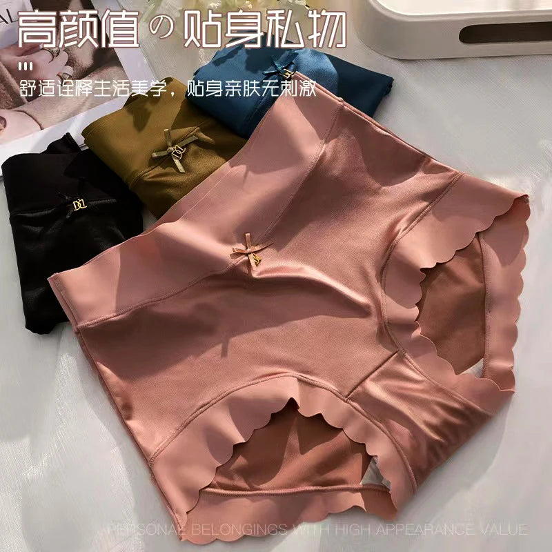 Ice silk Underwear Women's Briefs Soft Sexy High quality Comfortable Abdomen Panties smooth Lingerie