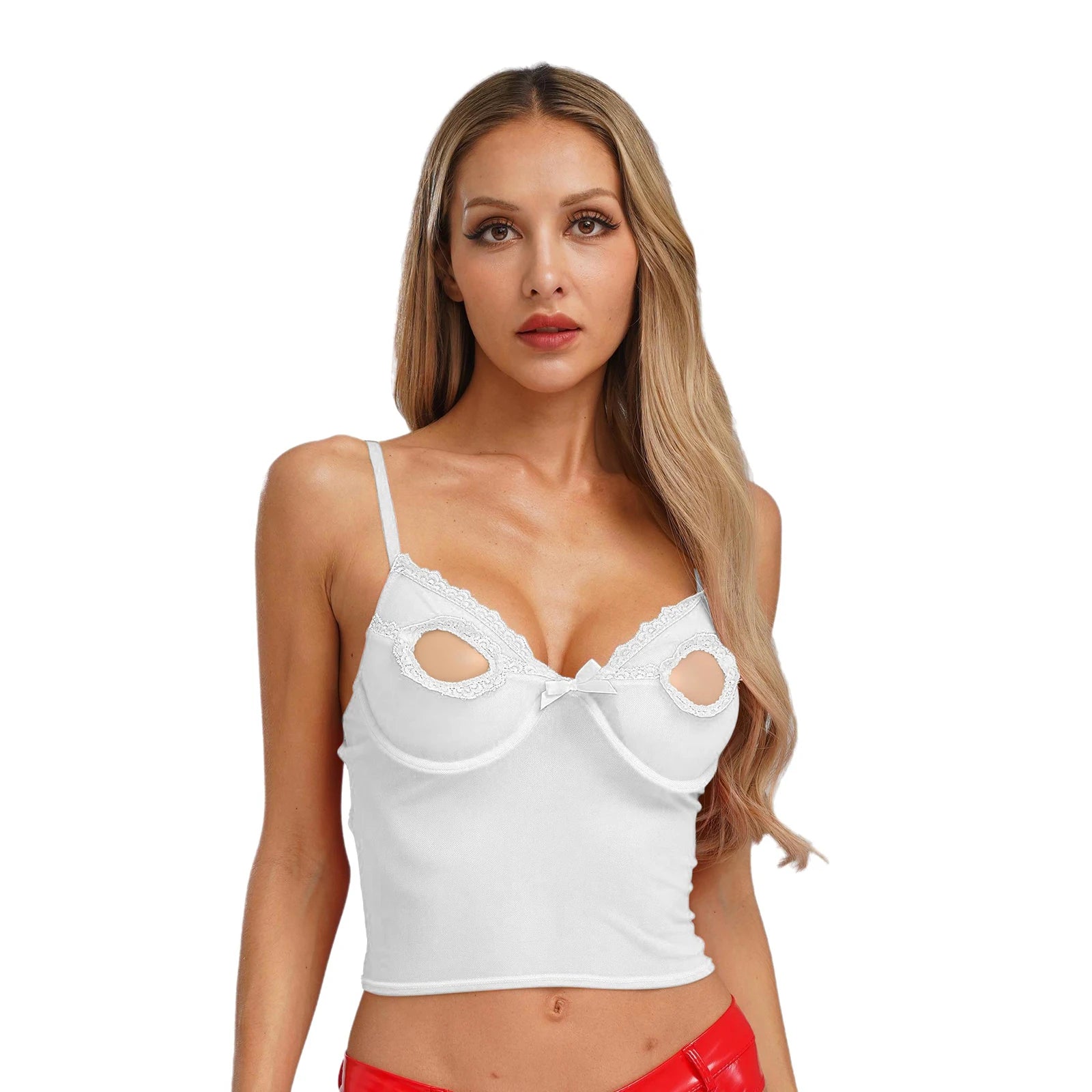 night club  Bra Sexy Vest Tops Pad-free Underwired Bare Breast
