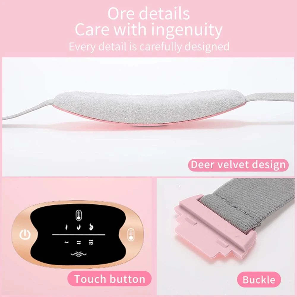 Electric Heating Waist Massage Belt Abdominal Menstrual Heating Pad Belly Warm Palace Belt for Period Cramp Relief