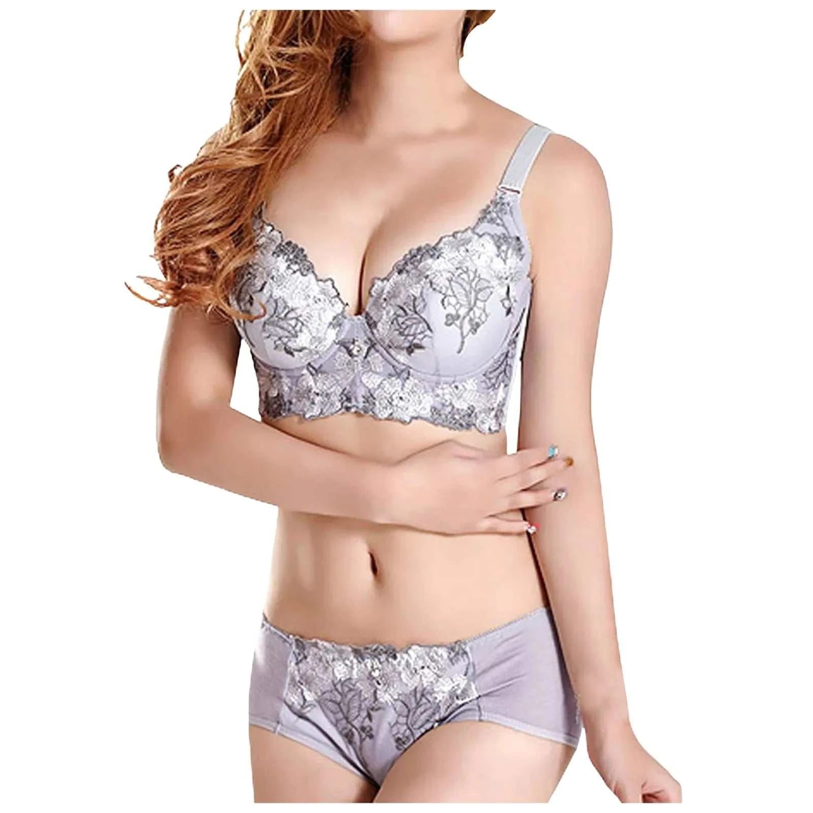 Underwear High Side Bra & Panty Set Women Cute Top And Bottom Set Underwear fashion casual print Women Comfortable Underwear