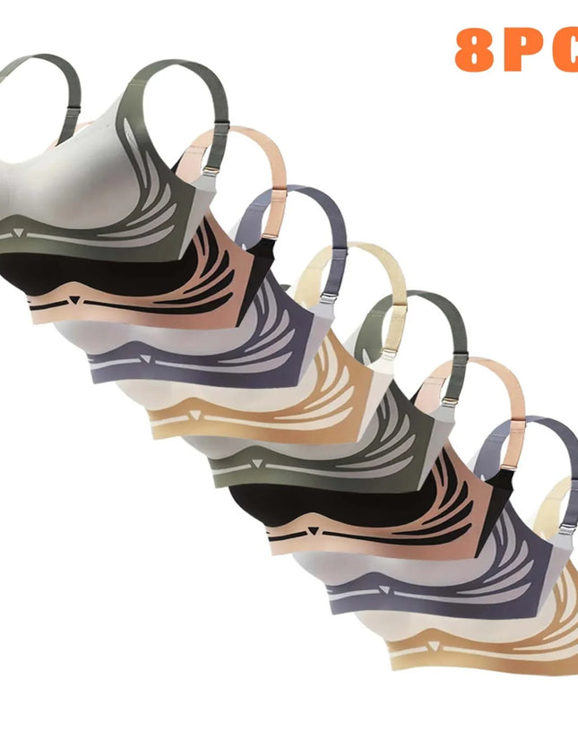 8-piece women's high-intensity sports bra - shock-absorbing and anti sagging design, breathable and elastic sports top