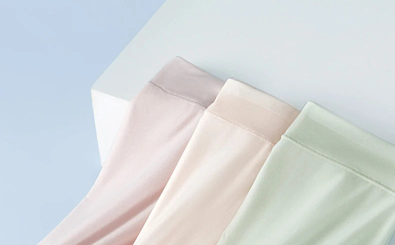 3PCS Ice Silk Ultra-Thin High Waist Boxer Briefs – Seamless Quick-Drying Plus Size Panties for Women