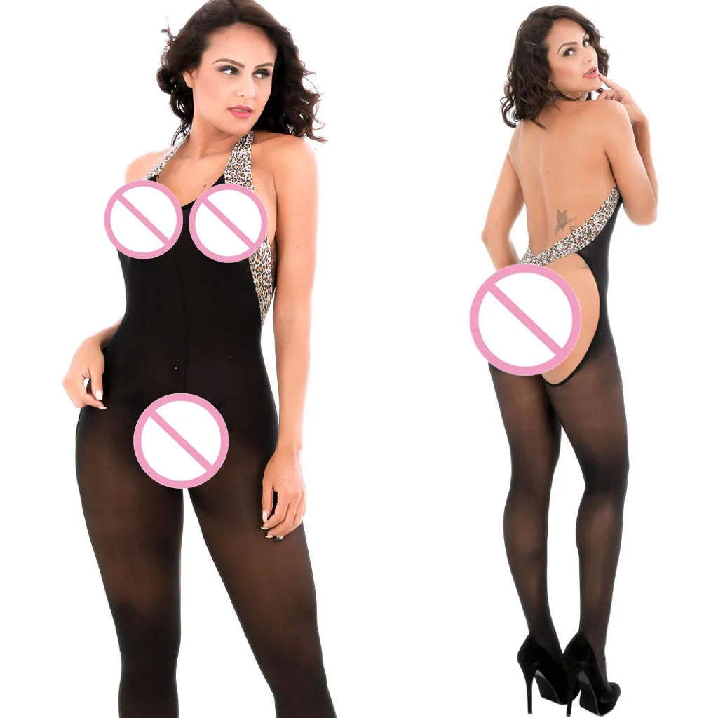 Hot Sexy Bodystocking Open Crotch Fetish Porno Sexi Women Crochless Teddy Lingerie Bodysuit Sexy Erotic Underwear Baby Doll