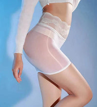 Shiny Lace Mini Skirt