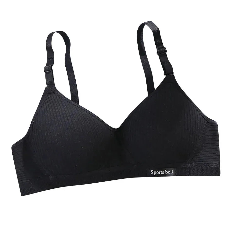 Cotton Women's AB Cup Bra Underwear Wireless Gathering Comfortable V-Bra Women's Upward Push Underwear