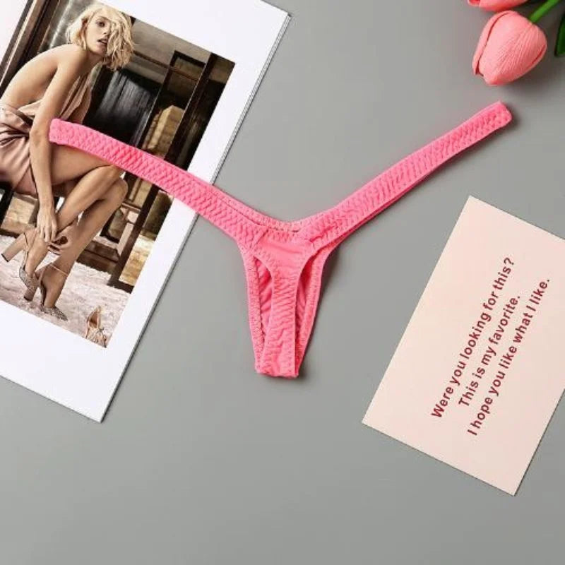 2/4pcs New Deep V Thong Women's Breathable  Line Sexy Hot Waist Mini Panties Bikini Bottom Thongs Female Panty Women Underwear