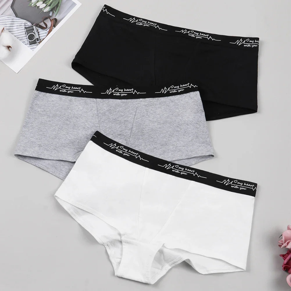 Ladies Solid color boxers Briefs Comfortable Female Underwear Sporty Style Casual Sexy Panties for Women S-XL