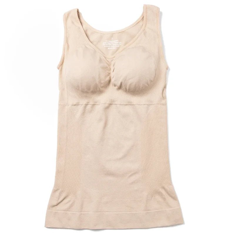 Tank Tops Camisole with Built in Padded Bra Vest Cami Shelf Bra Women Casual Wide Strap Tank Top with Built in Removable Bra