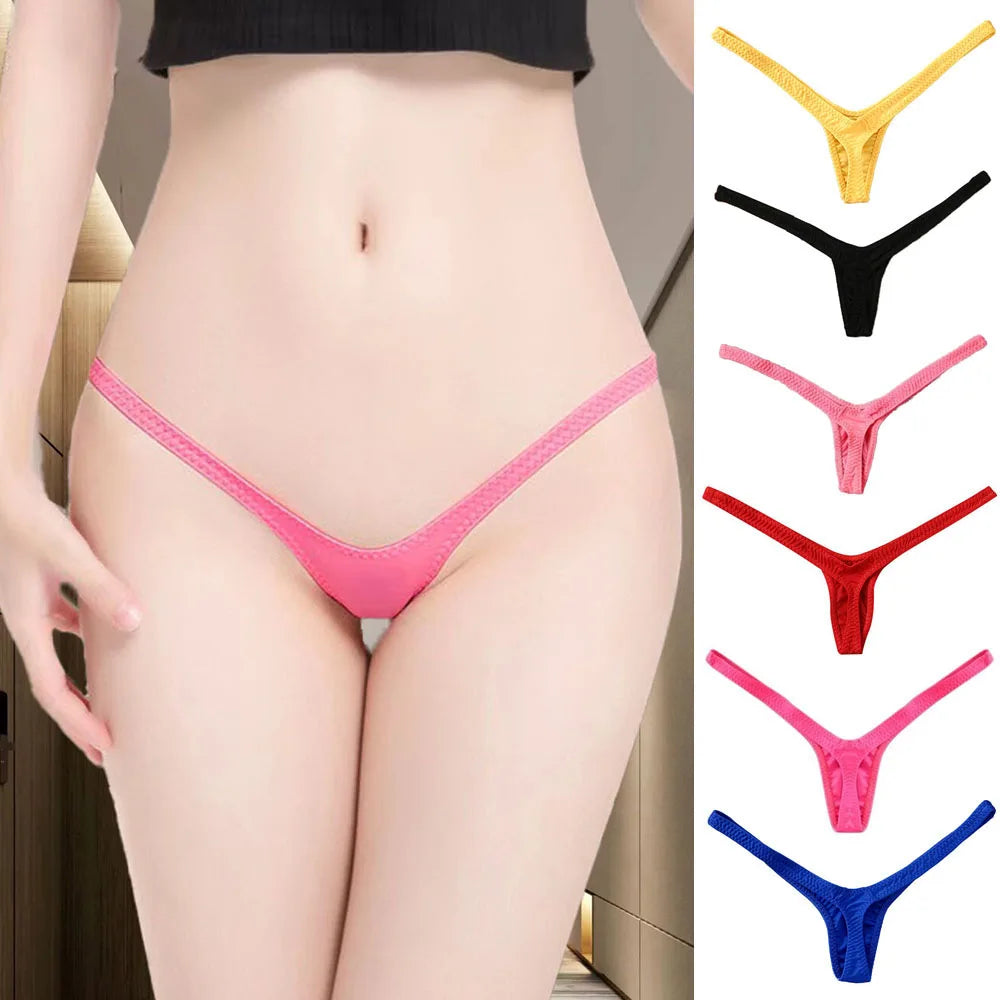 Women‘s Panties Solid G-strings Thongs Sexy Low Waist Temptation Lingeries Underwear For Ladies Brief Female Bikini Underpant