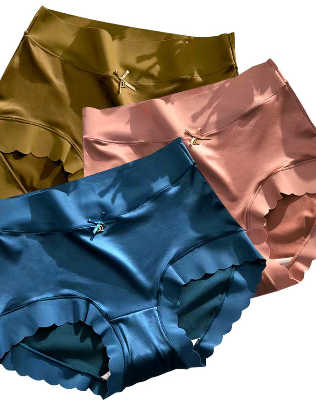 Ice silk Underwear Women's Briefs Soft Sexy High quality Comfortable Abdomen Panties smooth Lingerie