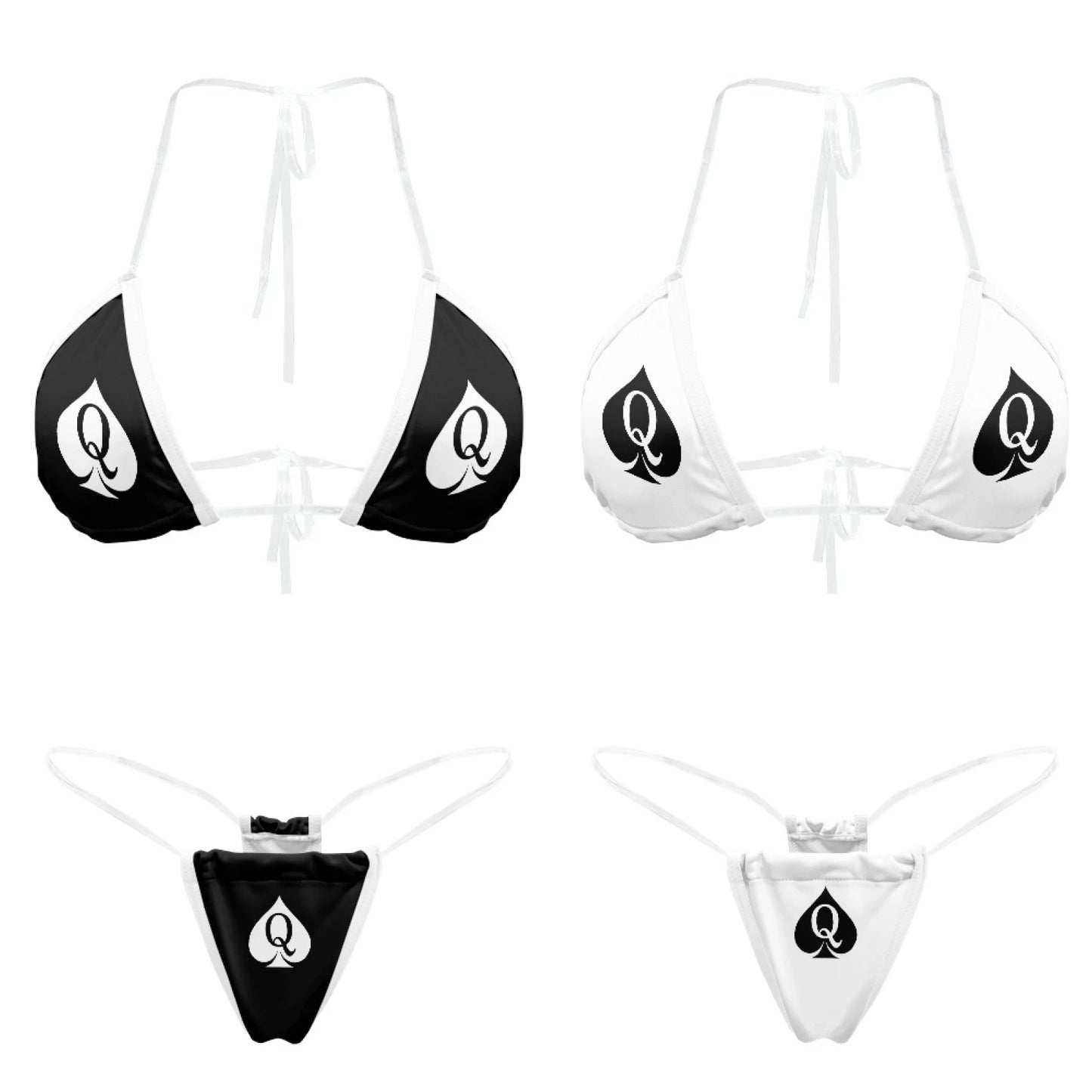 Queen of Spades Cosplay Bikini Uniform Set – Erotic Poolside Lingerie Costume