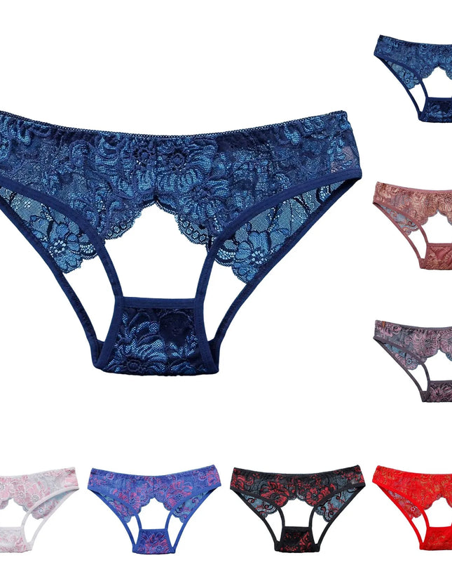 Sexy Hollow Out Underwear For Women Lace Low Waist Hipster Female Floral Embroidered Panties Underpants Sheer Thin Briefs