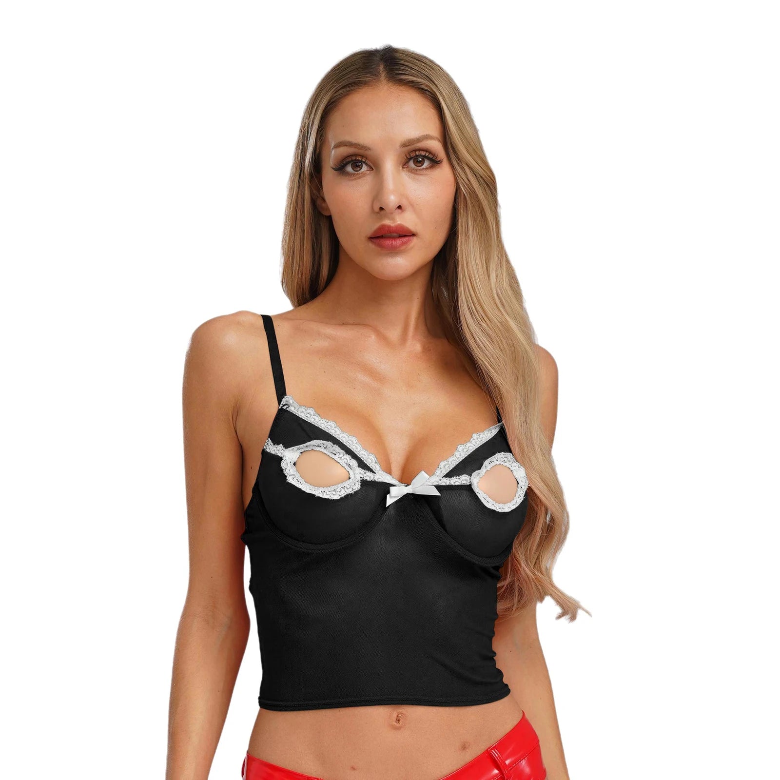 night club  Bra Sexy Vest Tops Pad-free Underwired Bare Breast