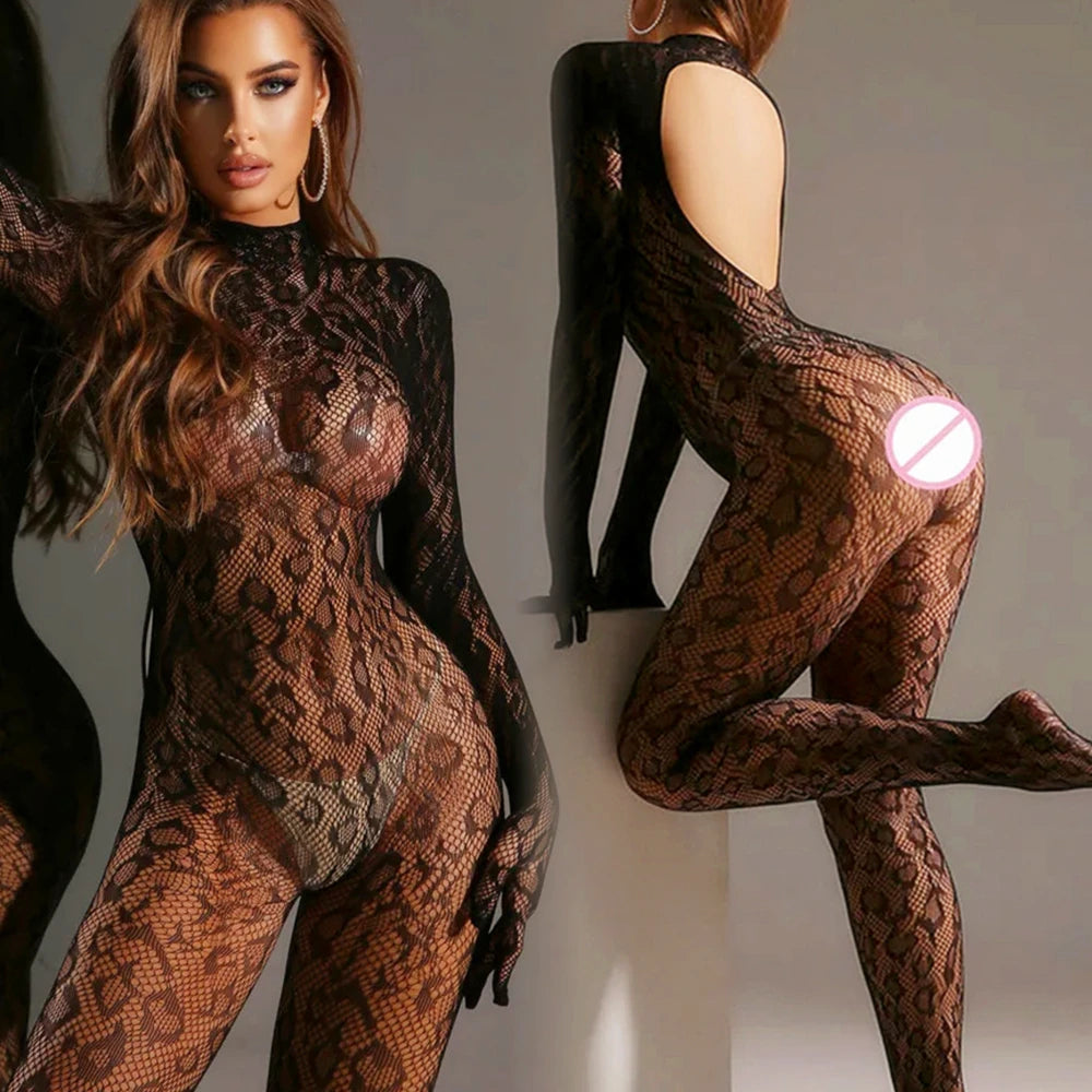 Strapless Fishnet Mesh Mini Babydoll – Sheer See-Through Lingerie Dress