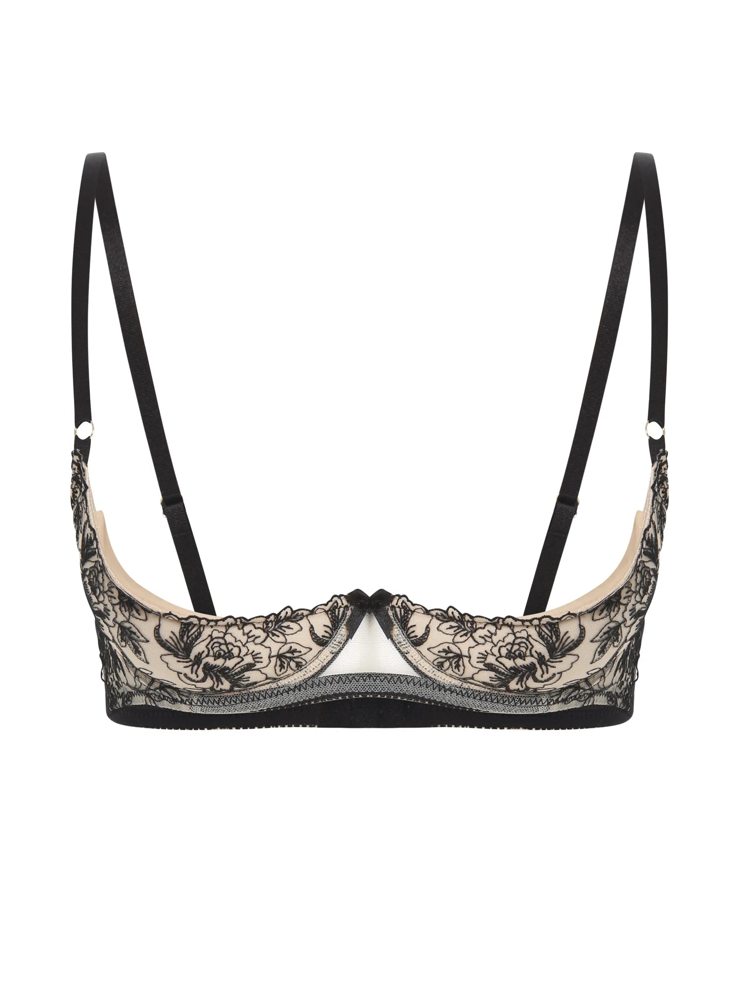 Women Sexy Low Cut Embroidery Push Up Bra