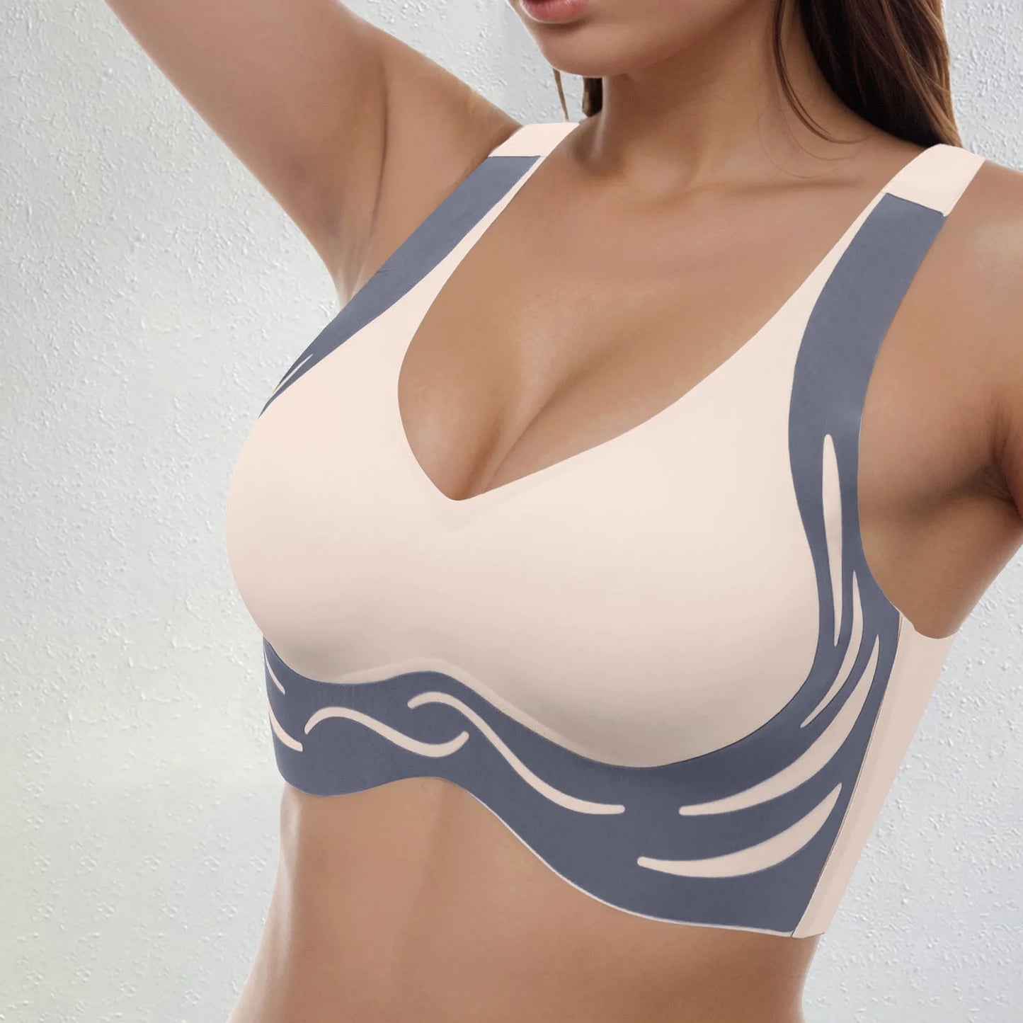 Women Seamless Bras No Underwire Scalloped Push Up Bras Soft Wireless Comfort Bralettes Full Coverage Everyday Bra Running Bra
