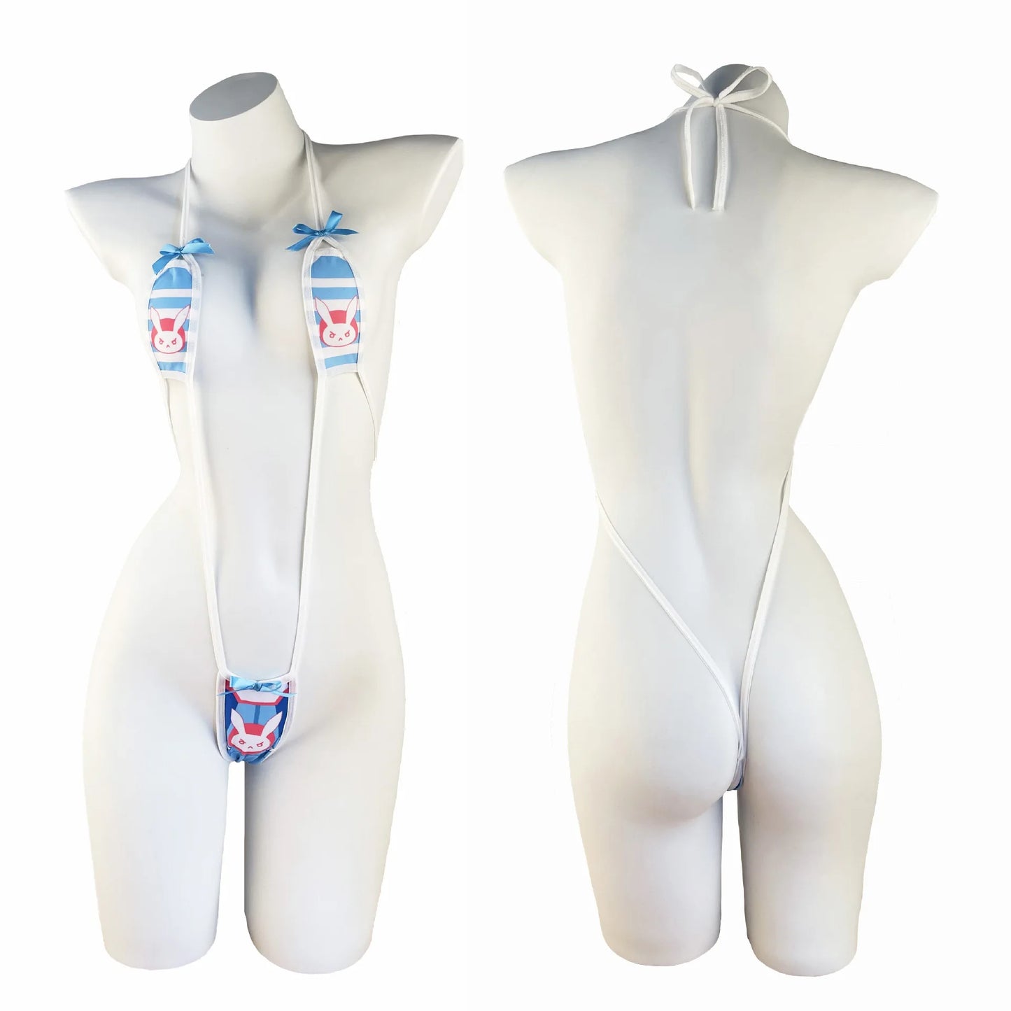 Backless Halterneck Three-Point Bunny Bodysuit – One-Piece Sexy Lingerie Set