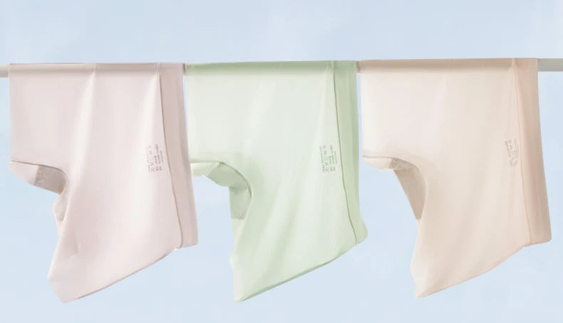 3PCS Ice Silk Ultra-Thin High Waist Boxer Briefs – Seamless Quick-Drying Plus Size Panties for Women