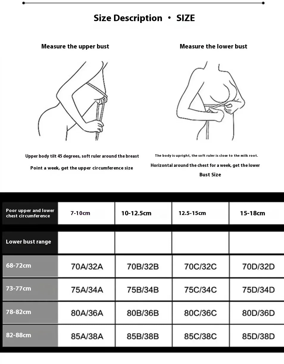 Women's Seamless Vest, Comfortable Gathering Side Folding Bra  Front-buttoned Underwear