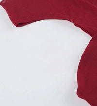 Solid Red Mesh Corset Bodysuit