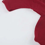 Solid Red Mesh Corset Bodysuit