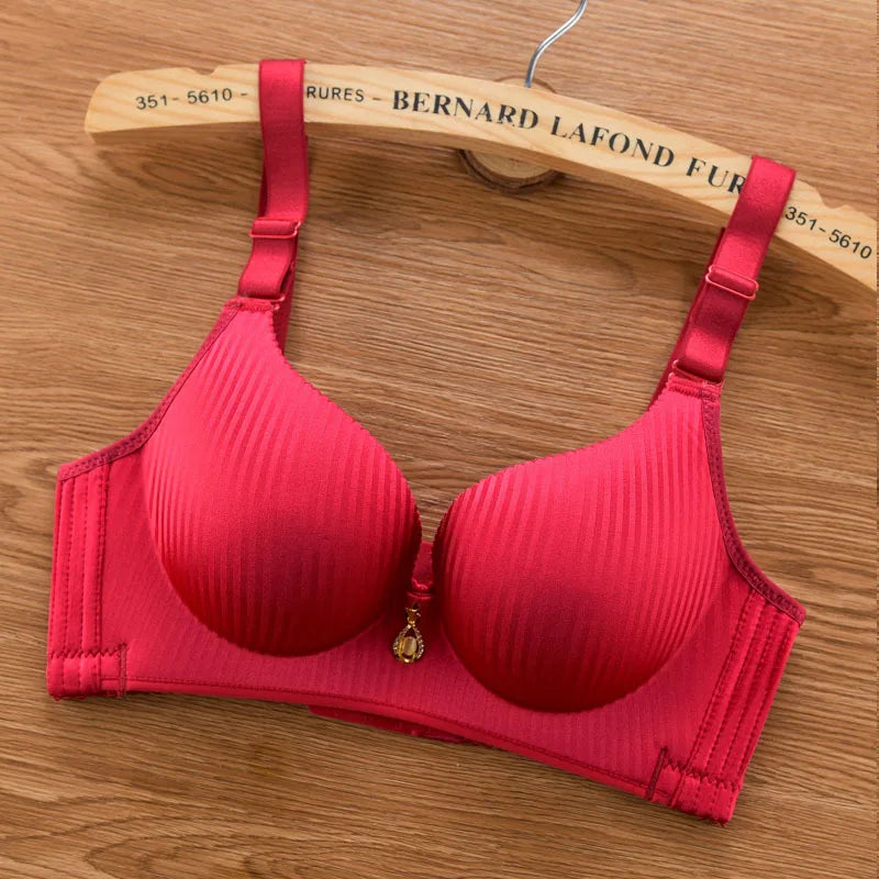 2024 New 8cm Thick Push Up Bra Wire-Free No Steel Ring Lingerie Seamless Adjustable Padded Bras for Women No Mark Comfort