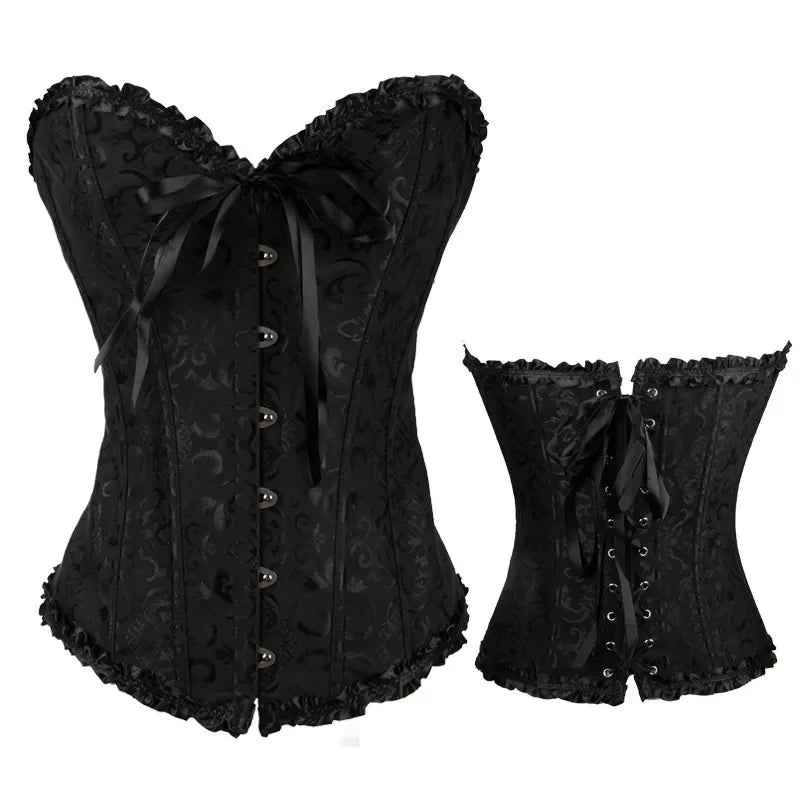 Sexy Slimming Corsets Waist Trainer Body Shaper Bustier Fajas Gothic Corset Lace Up Boned Corselete Shapewear Women Clothes