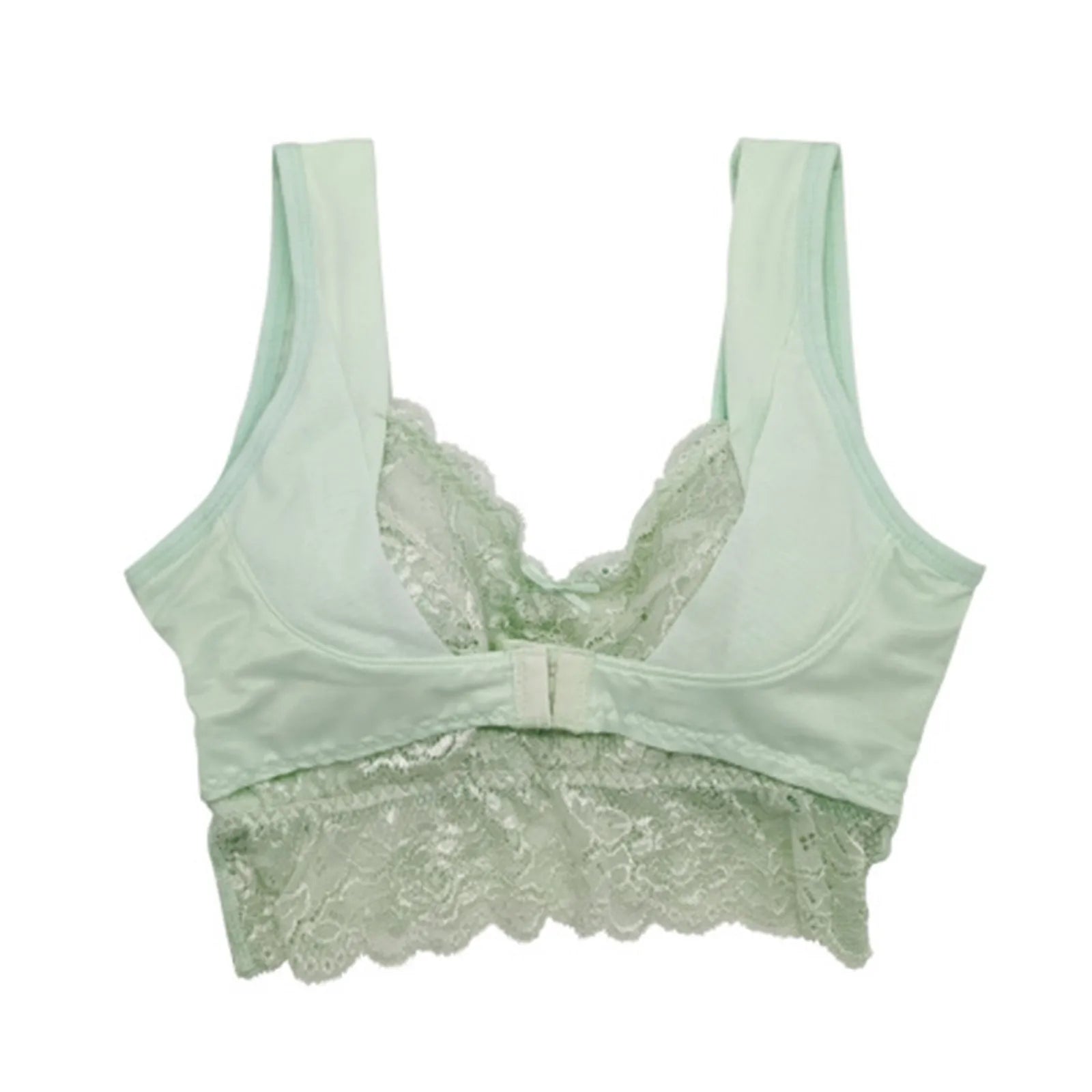 Push Up Vest Bras for Women Posture Corrector Gathered Bra without Steel Ring Front Closure Floral Embroidery Lace Bra Underwear