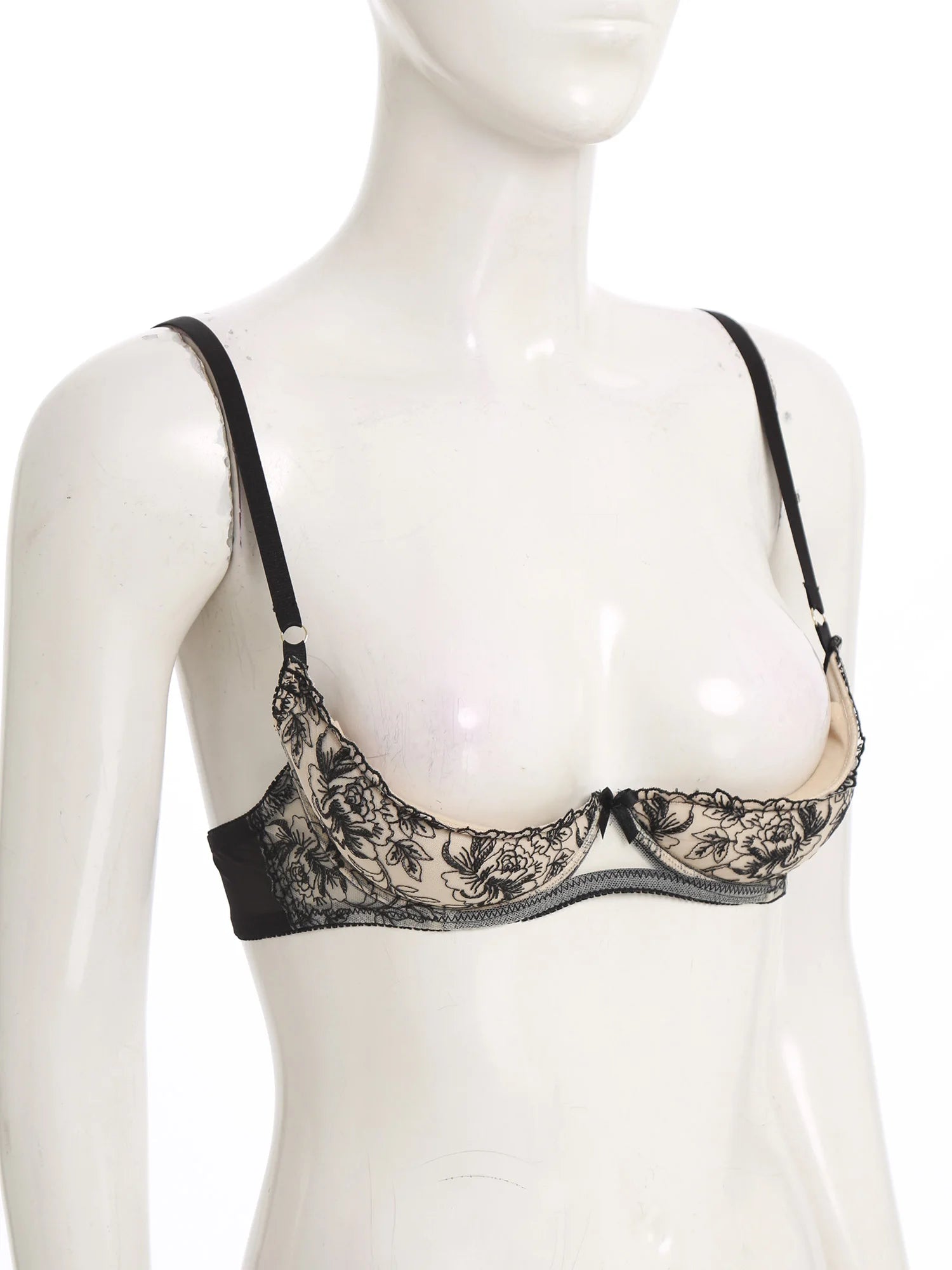 Women Sexy Low Cut Embroidery Push Up Bra
