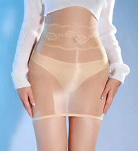 Shiny Lace Mini Skirt