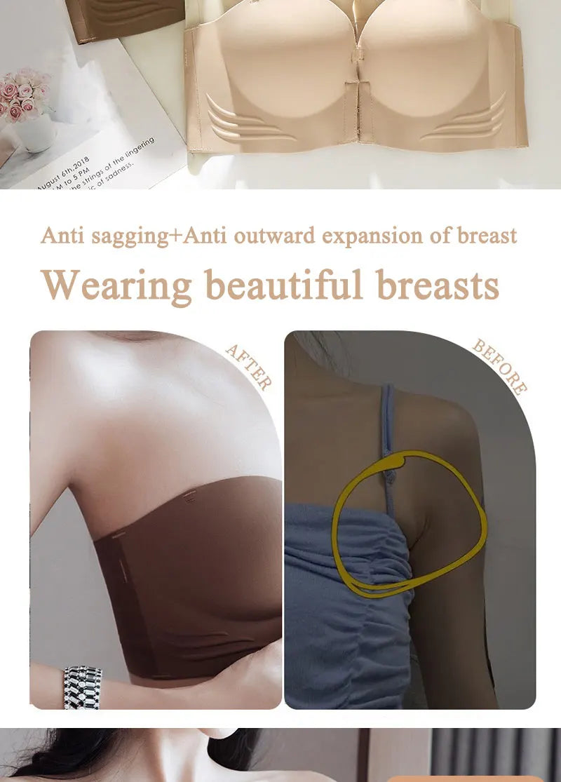 Front-Closure Wireless Cross-Back Posture Support Sports Bra – Breathable Comfort Underwear