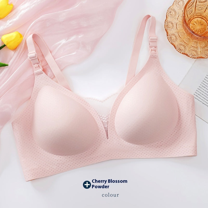 Pregnant Women's Wireless Lace Bra