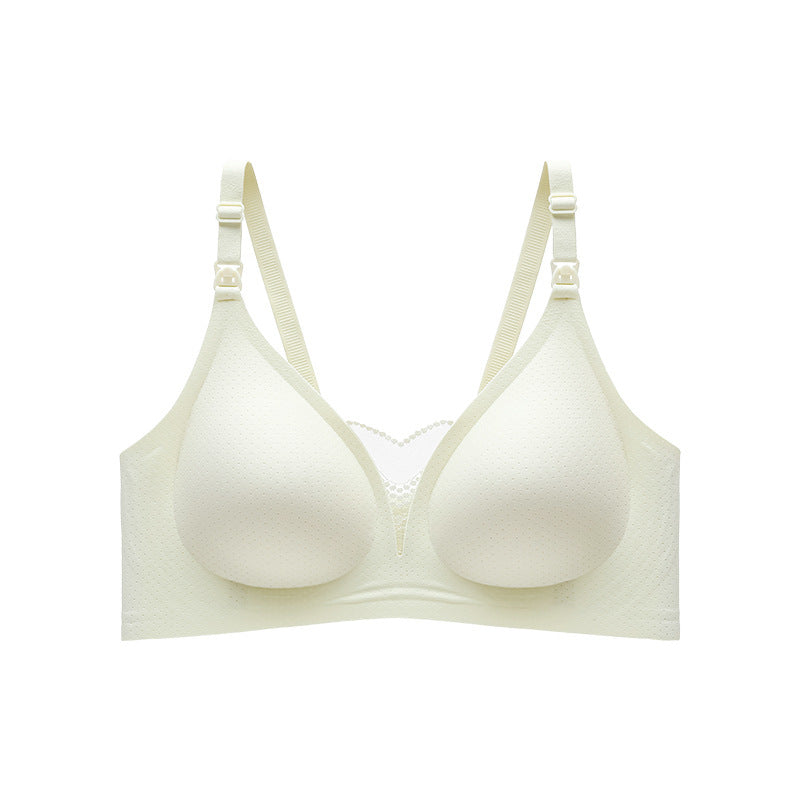 Pregnant Women's Wireless Lace Bra